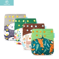 Happy Flute Onesize AI2 Pocket Cloth Diaper With Bamboo Cotton Waterproof Nappy