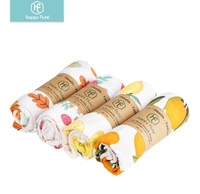 Happyflute 1Pc Organic Cotton Muslin Swaddle Blanket Baby Wrap